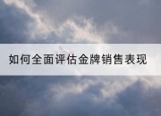 如何全面评估金牌销售表现