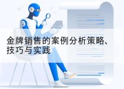 金牌销售的案例分析策略、技巧与实践