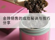 金牌销售的成功秘诀与技巧分享