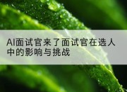 AI面试官来了面试官在选人中的影响与挑战