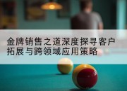 金牌销售之道深度探寻客户拓展与跨领域应用策略