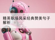 精英职场风采经典赞美句子解析