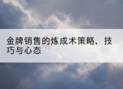 金牌销售的炼成术策略、技巧与心态