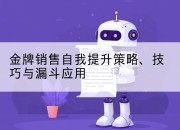 金牌销售自我提升策略、技巧与漏斗应用
