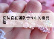 面试官在团队合作中的重要性