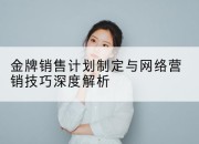 金牌销售计划制定与网络营销技巧深度解析