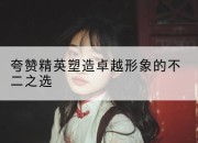 夸赞精英塑造卓越形象的不二之选