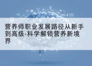 营养师职业发展路径从新手到高级-科学解锁营养新境界