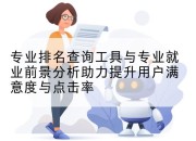 专业排名查询工具与专业就业前景分析助力提升用户满意度与点击率