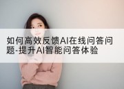 如何高效反馈AI在线问答问题-提升AI智能问答体验