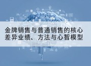 金牌销售与普通销售的核心差异业绩、方法与心智模型